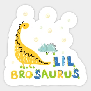 Lil Brosaurus Little Brother Dinosaur sibling Outfit Sticker